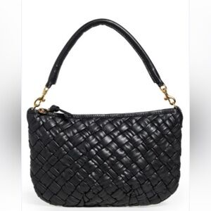 Clare V Black Puffy Woven Petite Moyen EUC